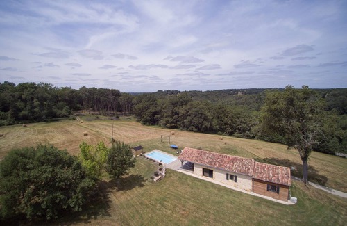 Capdrot Cabaña | Casa independiente en el campo con piscina privada en Périgord Monpazier