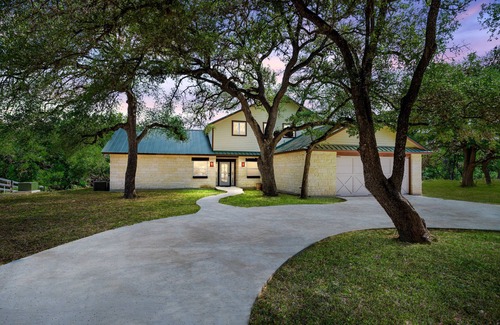 Concan Casa | Directly ON the Frio River in Concan, TX, private swimming pool, huge outdoor gathering space
