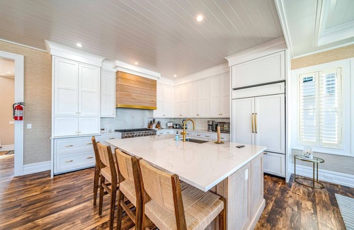 Stone Harbor Casa | Discover the epitome of coastal living in this exceptional bayfront residence, a true gem boasting.