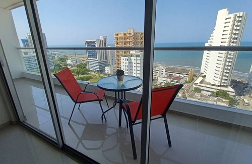 Pie de Popa Apartamento | Disfruta Hermoso Condominio en Cartagena con Vista Mar Caribe! Playa a 2 minutos