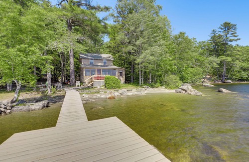 Dedham Cabaña | Dock, Beach, Views: Rustic Green Lake Cottage