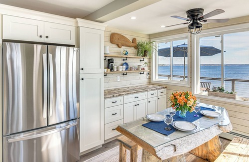 Bristol Cabaña | Dock, Sunrise View: Waterfront Home on Mt Hope Bay