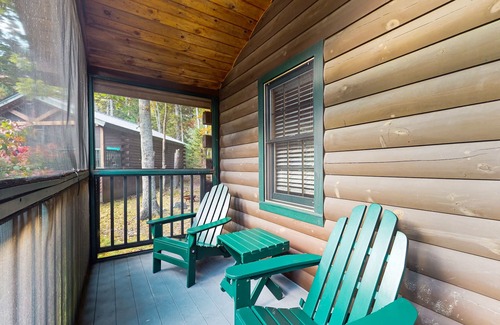 Northport Cabina | Dog-friendly cabin with wooded views, fireplace, AC near outdoor recreation