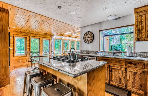 Mount Hood Village Casa | Dog-friendly creekside home with entertainment barn, private hot tub & firepit