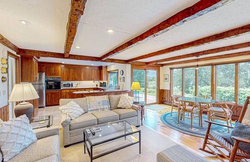 Yarmouth Port Casa | Dog-friendly, custom-designed home with 180-degree salt marsh view & 2 decks