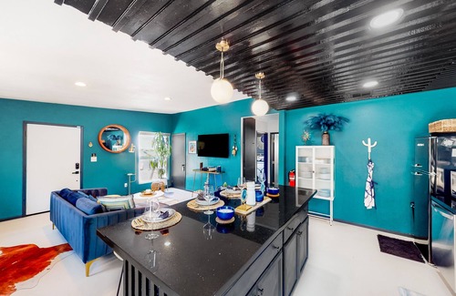 Joshua Tree Casa | Dog-friendly home near Joshua Tree NP with Cowboy pool, mountain view, firepit