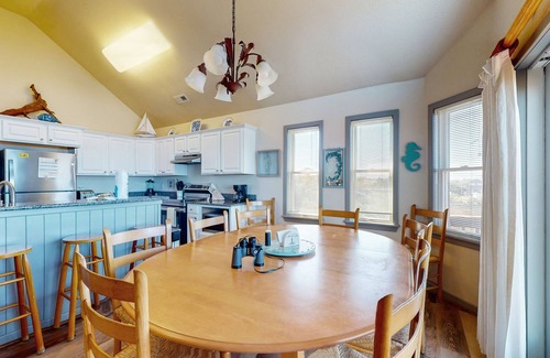 Buxton Casa | Dog-friendly, sound-front home with 2 sundecks, fireplace, & private hot tub