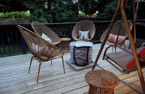 New Paltz Casa | Dog loving, heated salt water pool, New Paltz retreat in the woods.