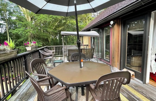 New Paltz Casa | Dog loving, heated salt water pool, New Paltz retreat in the woods.