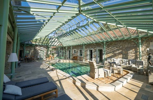 Saint-Antonin Noble Val Villa | Mas des Sylves heated indoor swimming pool in an exceptional natural setting