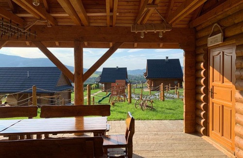 gmina Słopnice Chalet De Esquí | Domki Zagroda Domek z bala z basenem & sauna & balia z hydromasażem