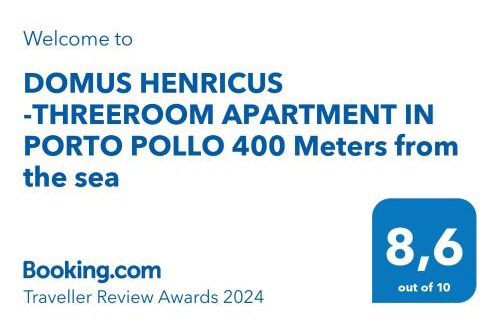 Porto Pollo Apartamento | DOMUS HENRICUS -THREEROOM APARTMENT IN PORTO POLLO 400 Meters from the sea
