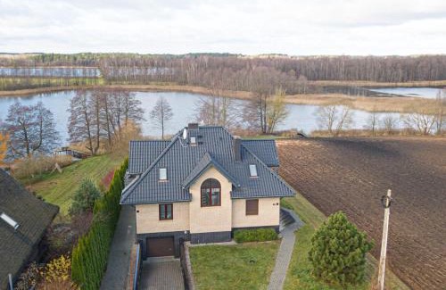 Krasnopol Casa | Domwigierski pl -Jeziorki -GR- Comfort-Ferienhaus-Polen - własna linia brzegowa i sauna