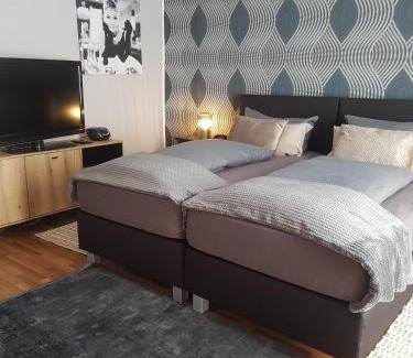 Hillerheide Apartamento | Einführungspreis Gemütliche Auszeit - Designwohnung - 4 Sterne Hotelboxspringbetten - Küche - Familie - Erdgeschoss