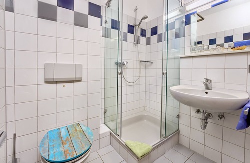 Staufen im Breisgau Apartamento | Habitación individual con baño y ducha.