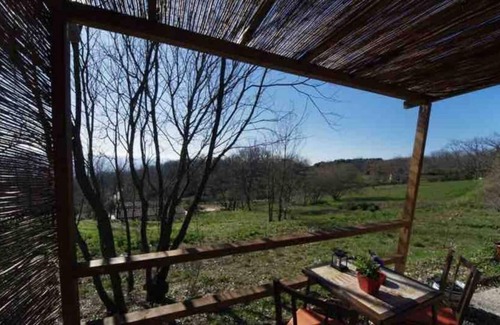Candeleda Casa | El Rojo Romántica cabaña de madera con vista