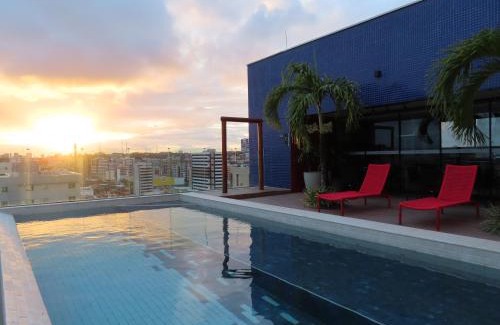 Jatiuca Apartamento | Elegante quarto e sala Sky Concept 418 Novissímo