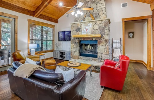 Jonestown Casa | Enchanting cabin-like home & casita with shared pool, hot tub & washer/dryer