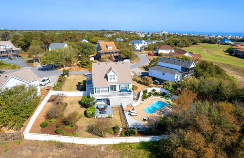 Sea Scape Casa | Entire home in Kitty Hawk, NC. Pool, hot tub, & spacious backyard!