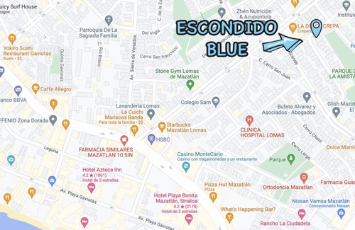 Lomas de Mazatlan Apartamento | Escondido Blue #8 en zona lomas super centrica!