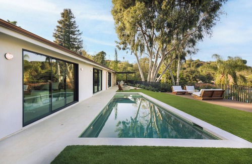 Studio City Casa | European style Home w/Pool, Fire Pit & City Views