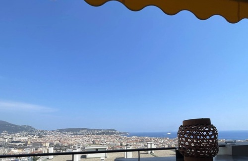 Le Piol Apartamento | Exceptionnelle vue mer et Nice, Appart 2 Chambres Standing, Terrasses, Garage