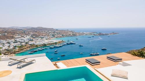 Psarou Villa | Exclusive Above Nammos Villa Villa Mystique Overlooking Famous Nammos Barrestaurant Infinity Pool Outdoor Bar And Bbq Mykonos