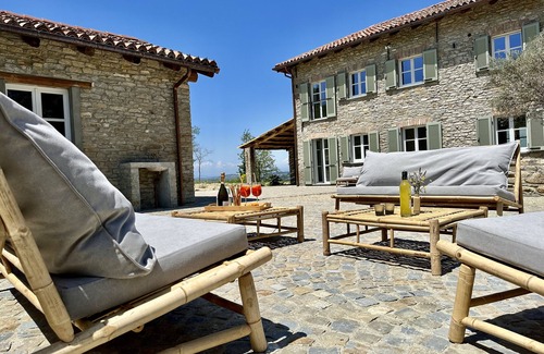 Santo Stefano Belbo Villa | Exclusive villa with beautiful Nordic interiors, cosy courtyard & saltwater pool