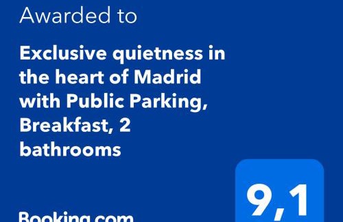 Barrio de las Letras Apartamento | Exclusive quietness in the heart of Madrid with Public Parking, Breakfast, 2 bathrooms