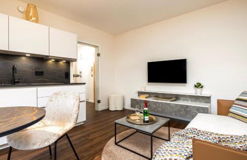 Wiederitzsch Apartamento | Exclusive Suite mit Tiefgarage in Nähe Messe-BMW-Porsche-DHL-Flughafen-Flugzeugwerk der Deutsche Aircraft