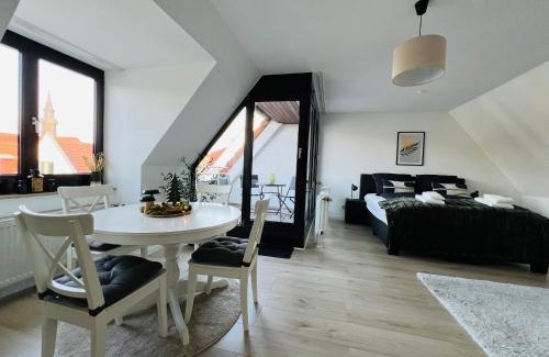 Bielefeld Apartamento | Exklusive Loggia über der Altstadt
