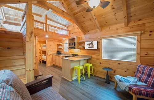 Bryan Cabina | Experience A Safe and Secure Vacation! Full Kitchen, Outdoor Swimming Pool
