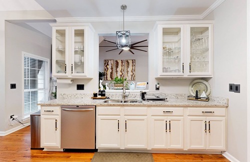 East Point Casa | Exquisite home with charming deck, washer/dryer, & central AC