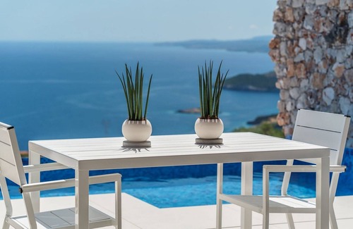 Varvara Villa | Exquisite Zakynthos Villa | Villa Aurora | 1 Bedroom | Breathtaking Sea Views | Spacious Furnished Sun Terrace | Private Outdoor Pool | Shaded Outdoor Dining Area | Agios Nikolaos