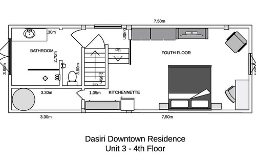Khlong Toei Nuea Apartamento | Fabuloso Apartamento Tercer Piso Dasiri Downtown Residence