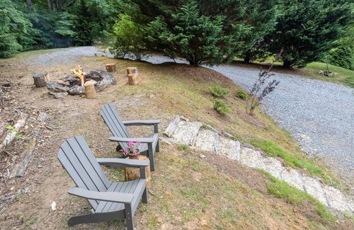 Asheville Apartamento | Fabulous escape with firepit, stylish interior & central AC - near hiking