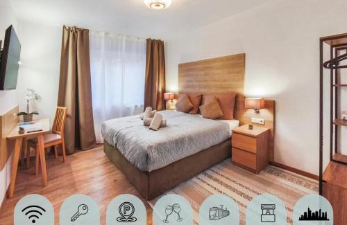 Mitte Apartamento | Falk Homes- Luxus Apartments, ideal für Geschäftsreisende & Familien - nahe Messe, im Zentrum Nürnbergs mit Balkon, Arbeitsplatz & Parkplatz, Handtücher & Bettwäsche, nähe Playmobilfunpark, self check-in