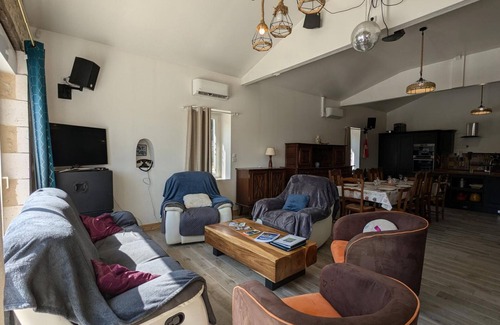 Magnac-Lavalette-Villars Cabaña | Casa familiar con piscina privada y jardín para 11 pers