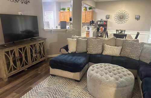 Fairburn Casa | Family-Friendly 3BR Near ATL: Fenced Yard, Golf Cart & Pets Welcome