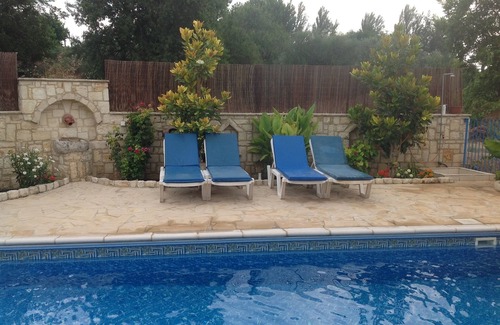Stroumpi Villa | Familia - Villa agradable de lujo de piedra con piscina privada en Stroumbi