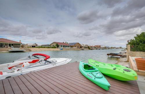 Silver Lakes Country Club Casa | Family Helendale Home - Private Dock and Fire Pit!