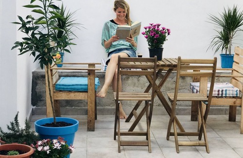 Las Acacias Casa | Casa familiar, a 50m de la playa, 2 BICICLETAS, WiFi, Bañera, Terraza, BBQ, café gratis, 6p