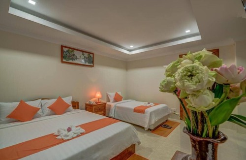 Siem Reap Complejo | Habitación familiar: 1 cama doble y cama individual - desayuno gratis