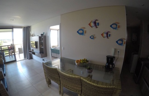 Pecém Apartamento | ¡Pie en la Arena! ¡Frente al Mar! Balcón vista al mar!