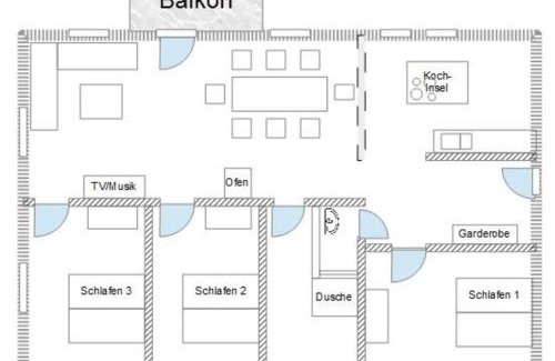 Dipperz Apartamento | Ferienhof Dipperz bis 6 Personen