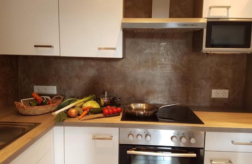 Frickenhausen Apartamento | Ferienwohnung Burgblick im Neuffener Tal mit Sauna und Wallbox