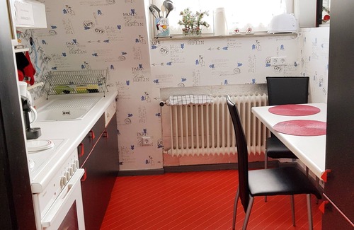 Gifhorn Condominio | Ferienwohnung Kochel, 44 qm, mit Wohn-/schlafraum, Balkon mit Blick in Garten