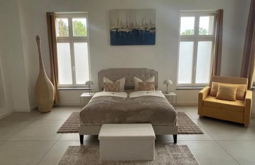Biesnitz Apartamento | Ferienwohnung Villa Bismarck mit Sauna und Whirlpool