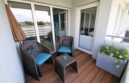 Linz am Rhein Apartamento | Fewo RheinDiseño en Linz en el romántico Rin Medio con una hermosa vista al río