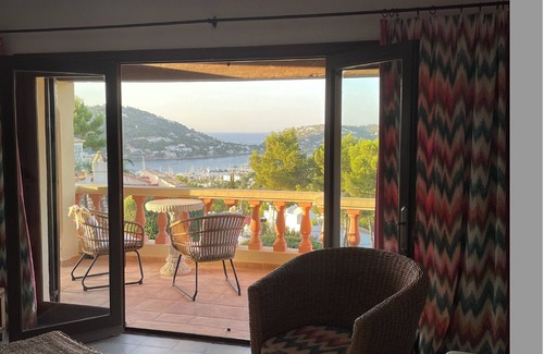 Port d'Andraitx Casa | Finca con magníficas románticas vistas al puerto y al mar y piscina en Puerto Andratx